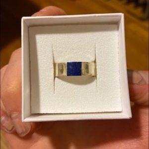 Men’s ring lapis lazuli sterling silver